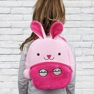 DreamNow Toddler Animal Plush Pink Bunny School Kindergarten Backpack